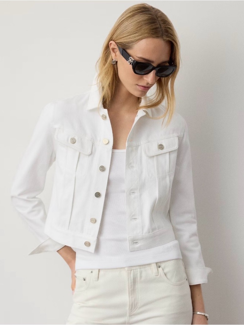NWOT Ralph Lauren White Denim Rigby Trucker Jacket